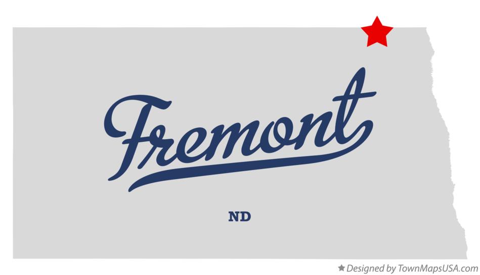 Map of Fremont North Dakota ND