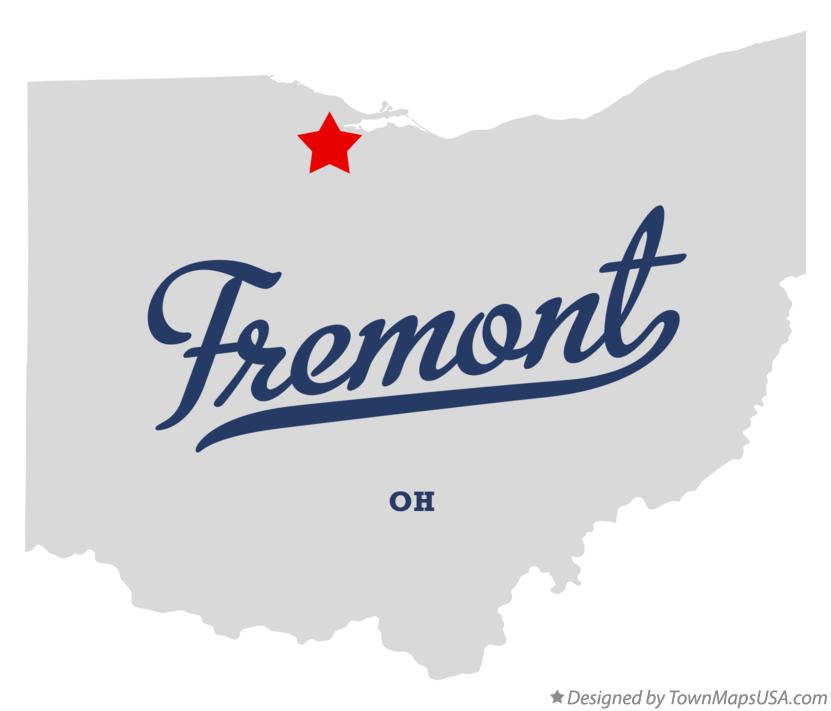 Map of Fremont Ohio OH