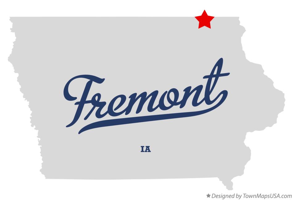 Map of Fremont Iowa IA