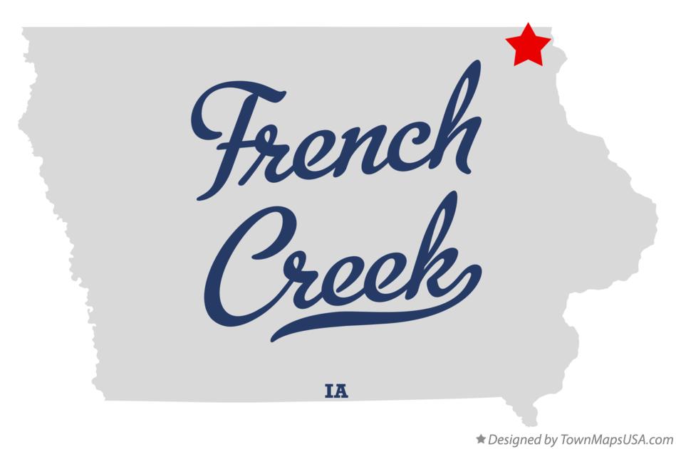 Map of French Creek Iowa IA