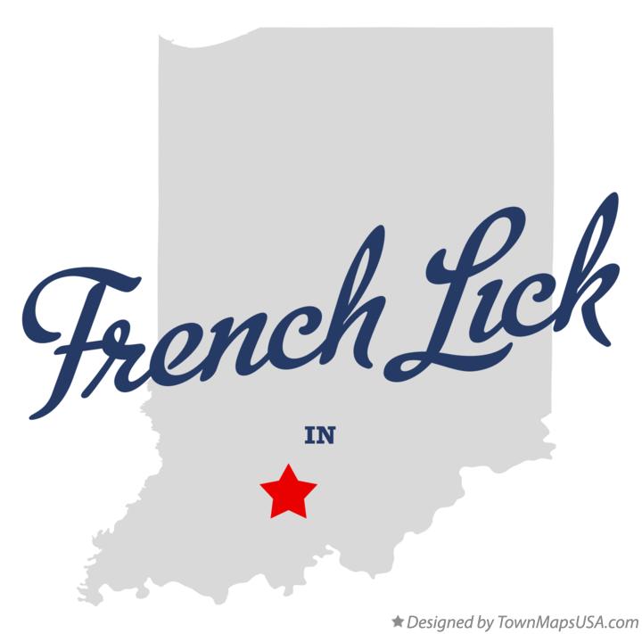 Map of French Lick Indiana IN