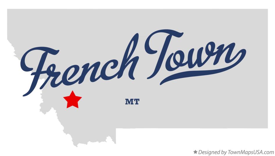 Map of French Town Montana MT