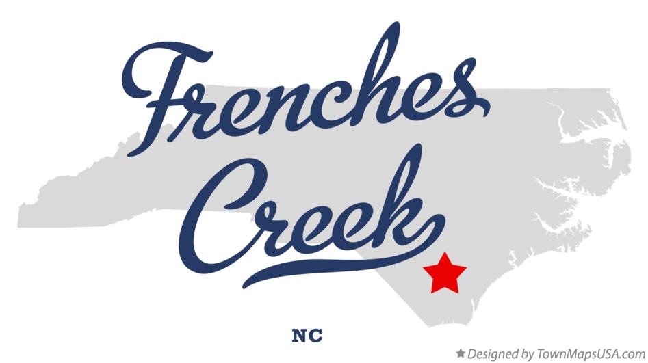Map of Frenches Creek North Carolina NC