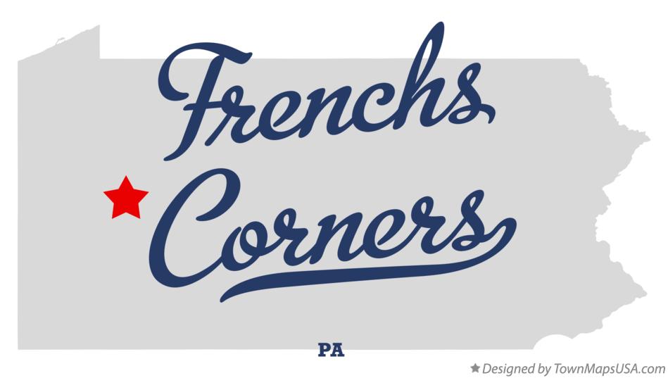 Map of Frenchs Corners Pennsylvania PA