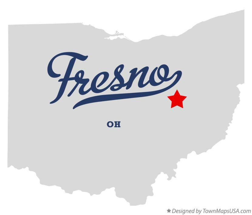 Map of Fresno Ohio OH