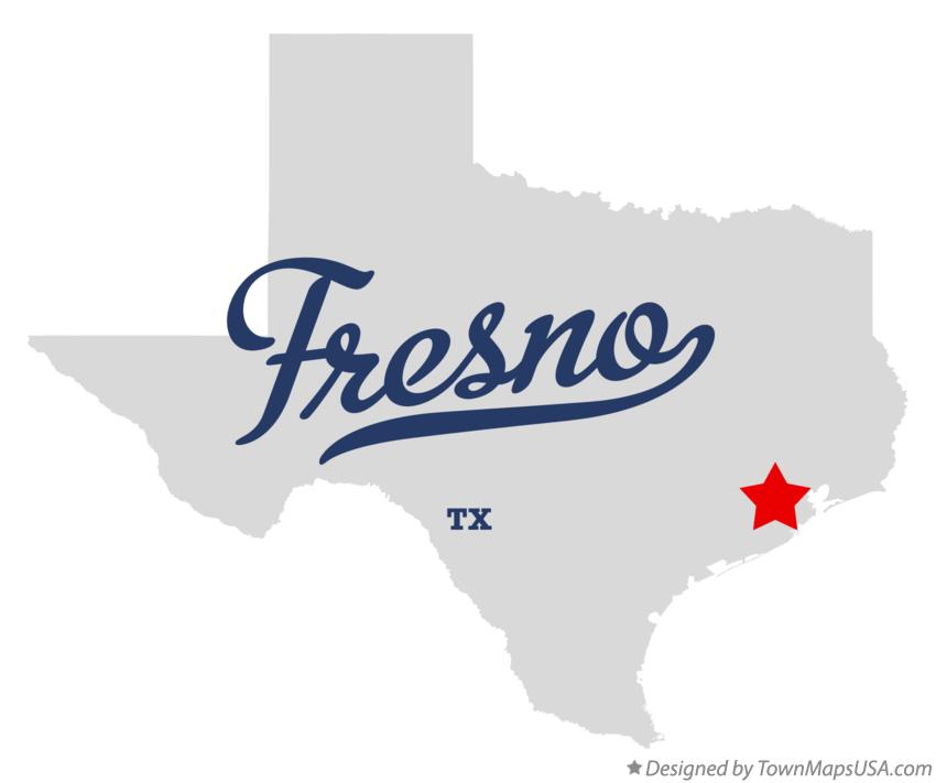 Map of Fresno Texas TX