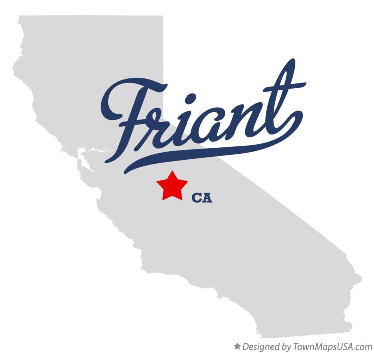Map of Friant California CA