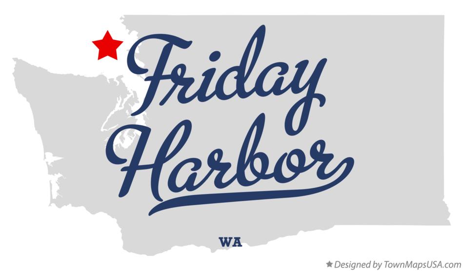 Map of Friday Harbor Washington WA