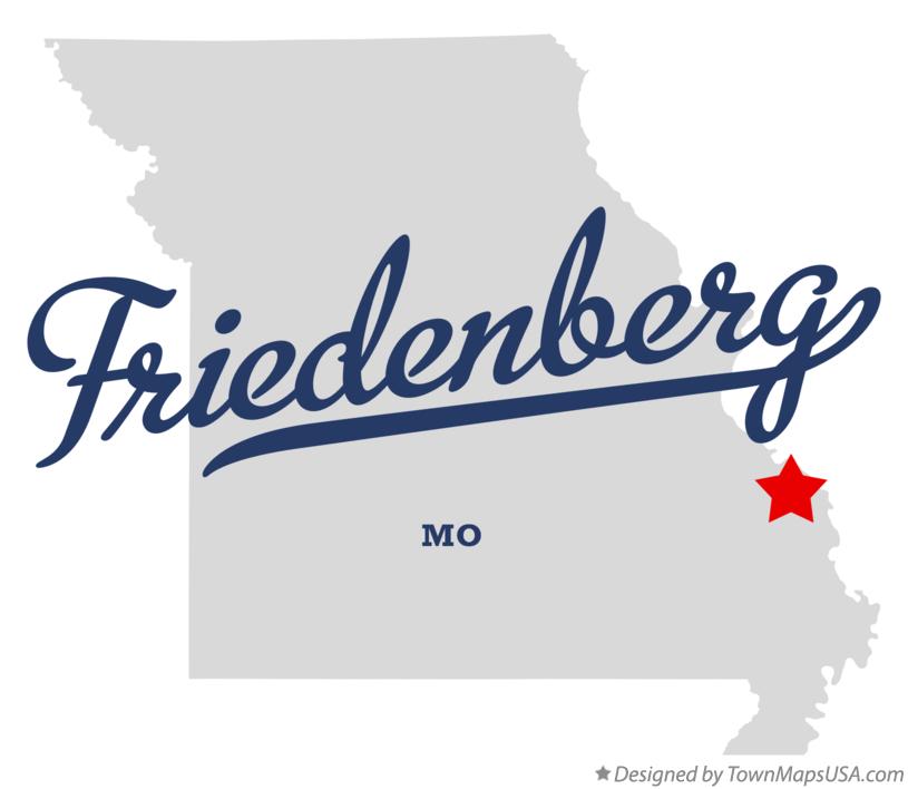 Map of Friedenberg Missouri MO