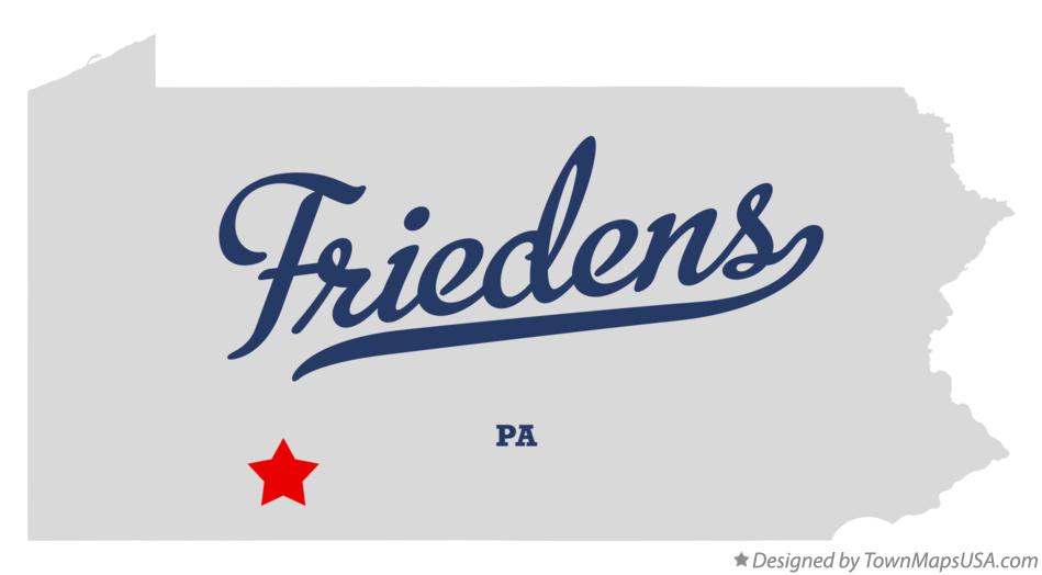 Map of Friedens Pennsylvania PA