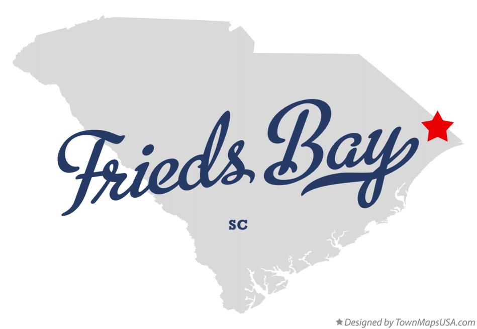 Map of Frieds Bay South Carolina SC