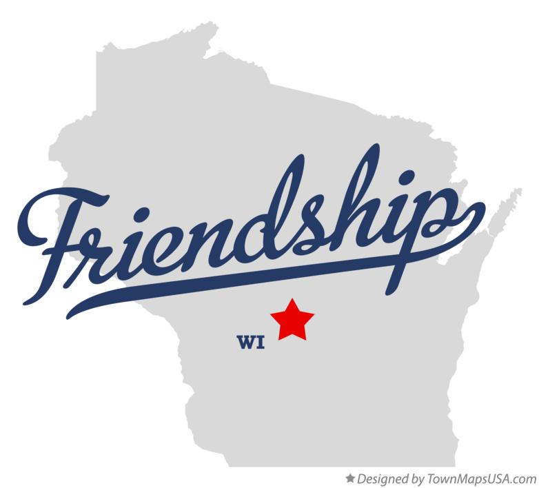 Map of Friendship Wisconsin WI