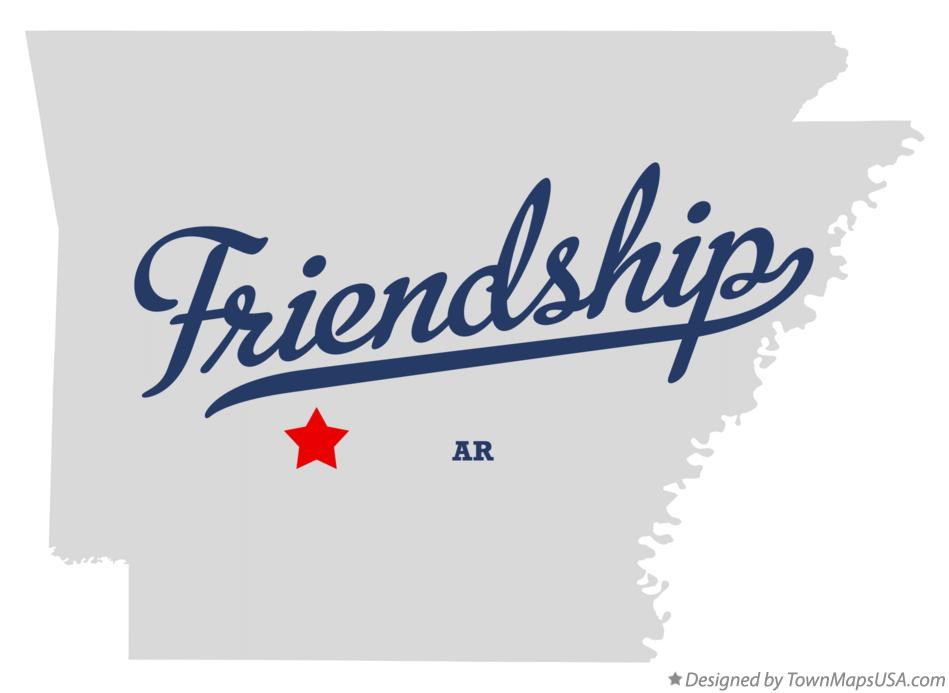 Map of Friendship Arkansas AR