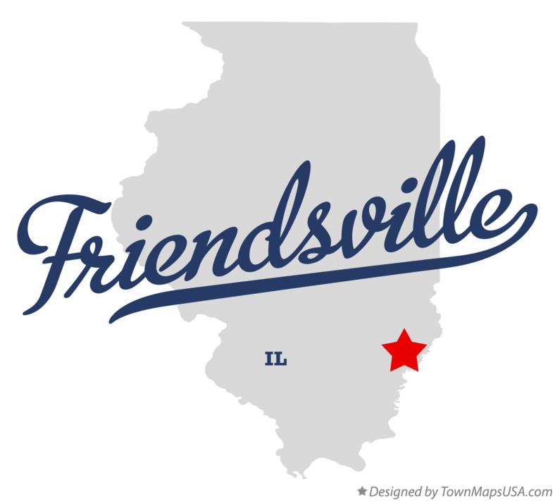 Map of Friendsville Illinois IL