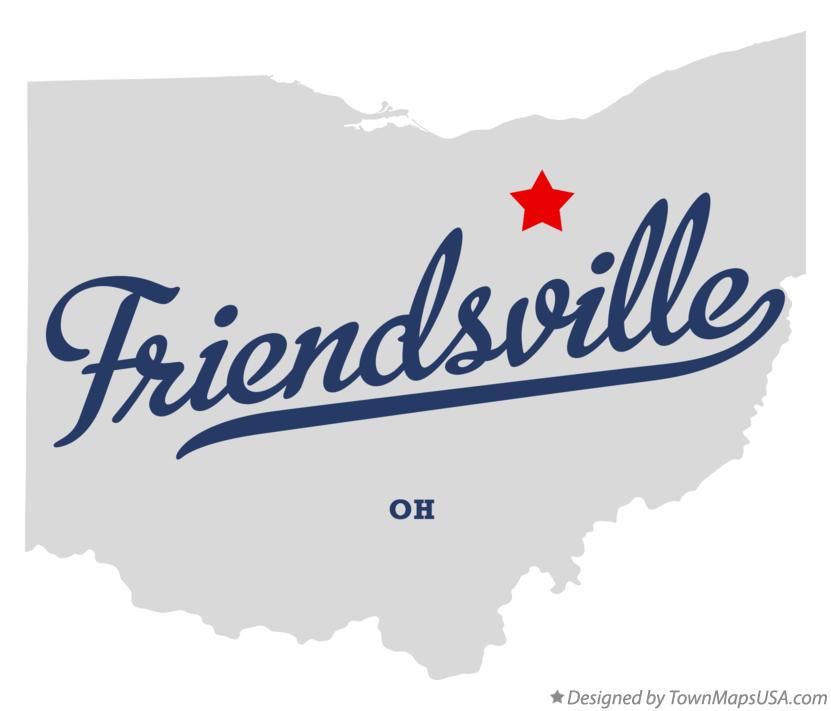 Map of Friendsville Ohio OH