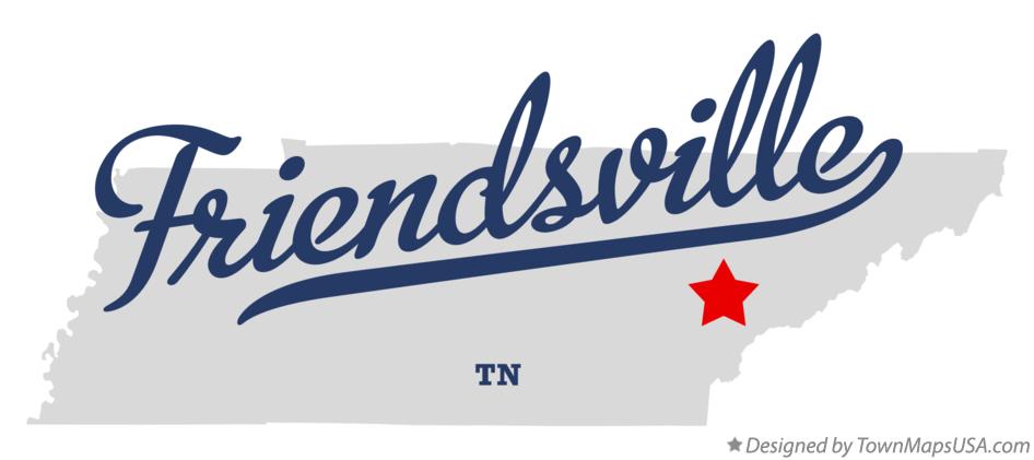 Map of Friendsville Tennessee TN