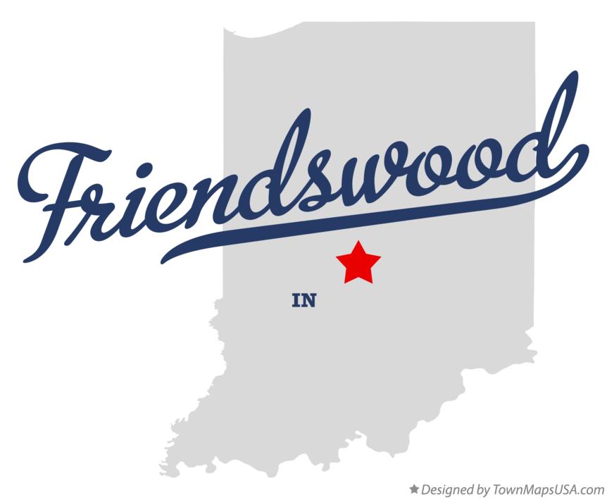 Map of Friendswood Indiana IN
