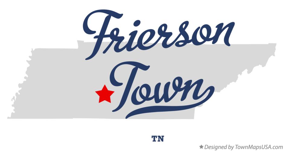 Map of Frierson Town Tennessee TN