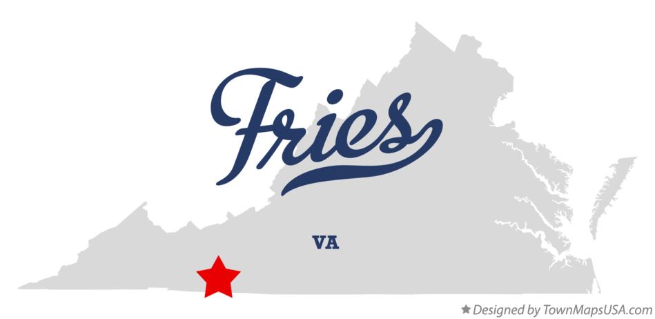 Map of Fries Virginia VA