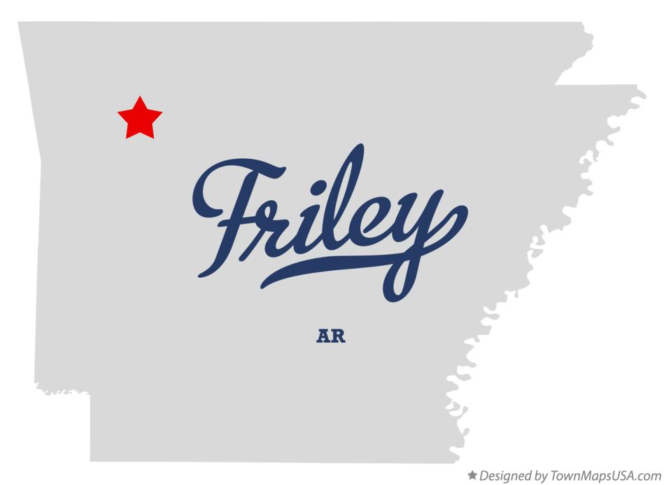 Map of Friley Arkansas AR