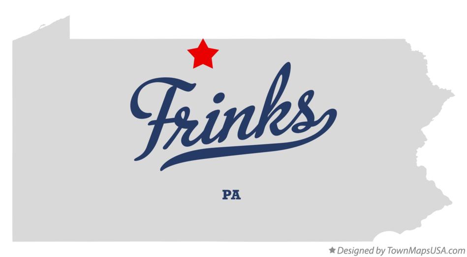 Map of Frinks Pennsylvania PA