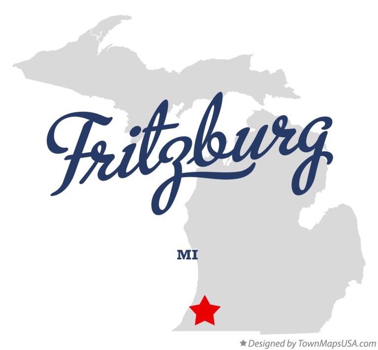 Map of Fritzburg Michigan MI