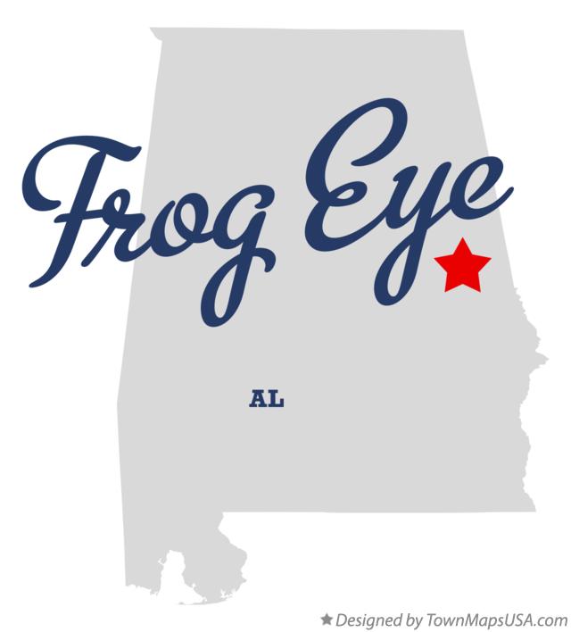 Map of Frog Eye Alabama AL