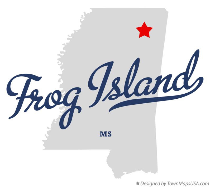 Map of Frog Island Mississippi MS