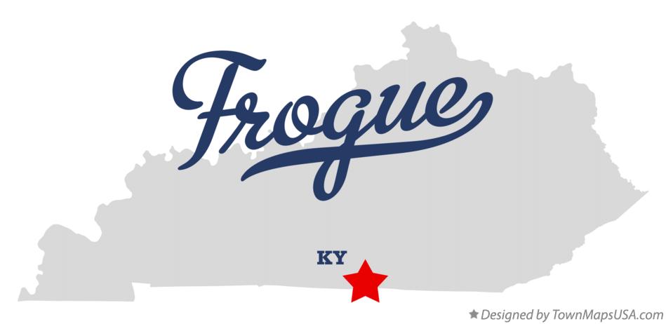 Map of Frogue Kentucky KY