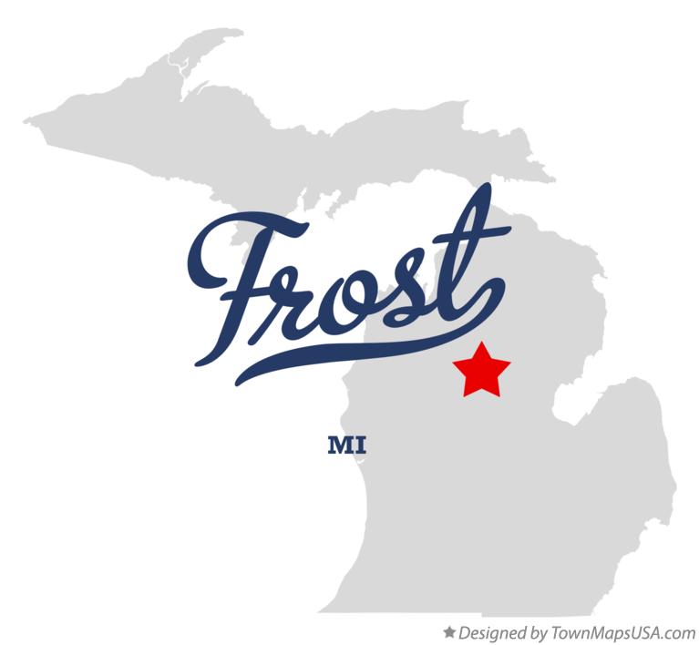 Map of Frost Michigan MI