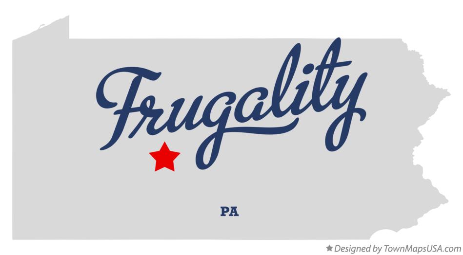 Map of Frugality Pennsylvania PA