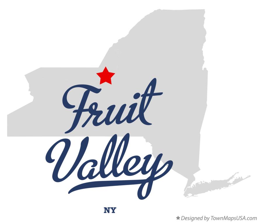 Map of Fruit Valley New York NY