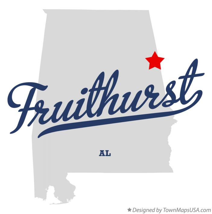 Map of Fruithurst Alabama AL
