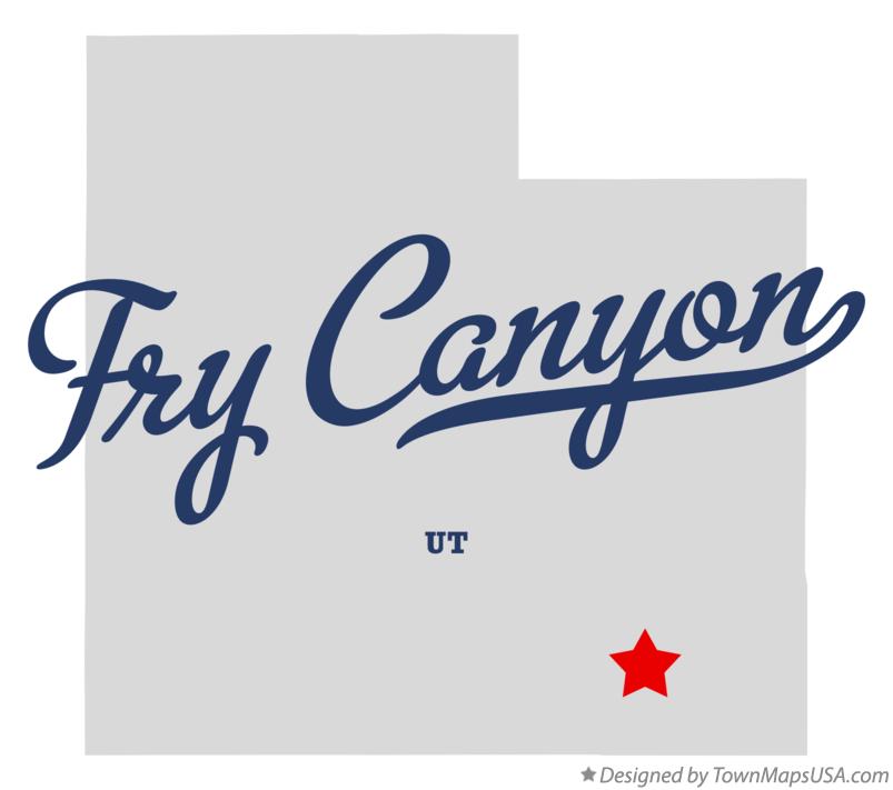 Map of Fry Canyon Utah UT