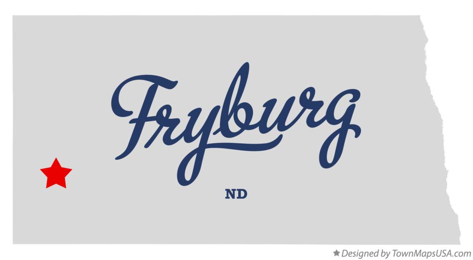 Map of Fryburg North Dakota ND
