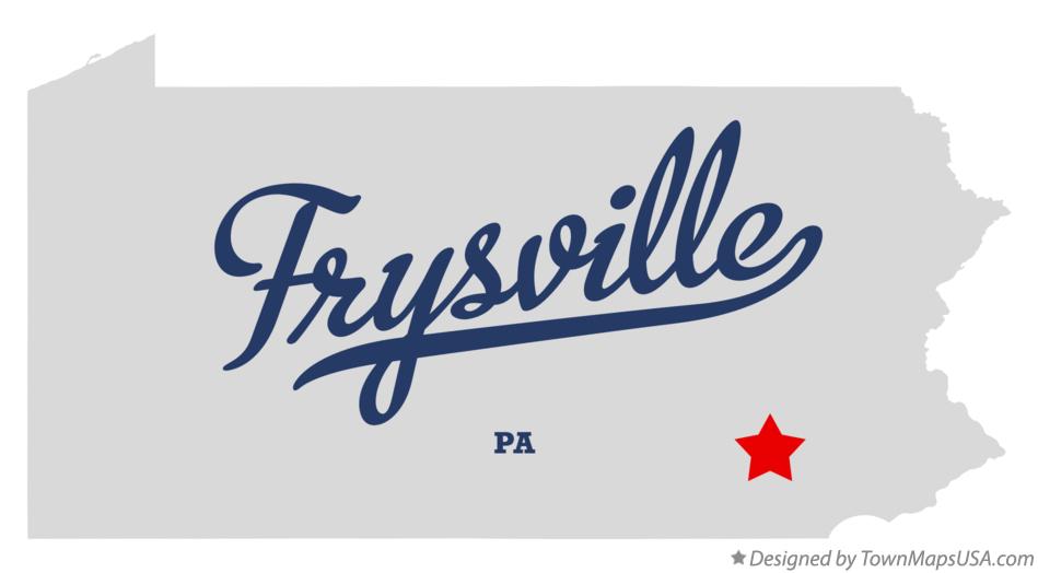 Map of Frysville Pennsylvania PA