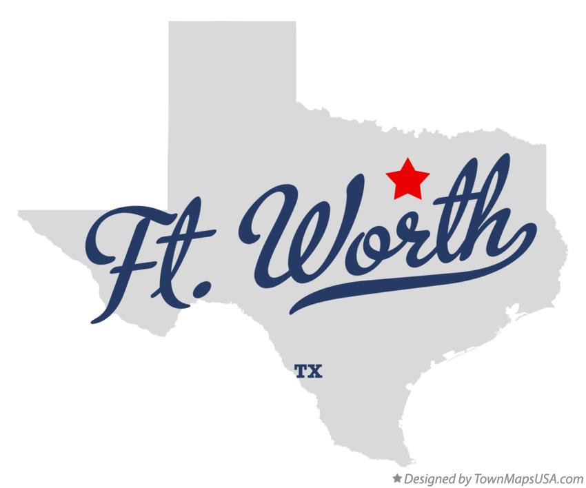 Map of Ft. Worth Texas TX