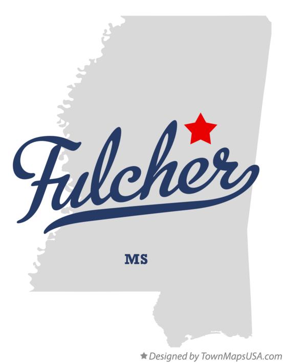 Map of Fulcher Mississippi MS