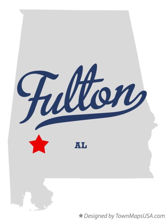 Map of Fulton Alabama AL