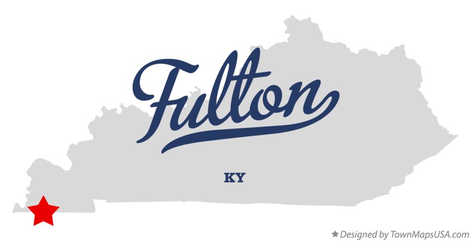 Map of Fulton Kentucky KY