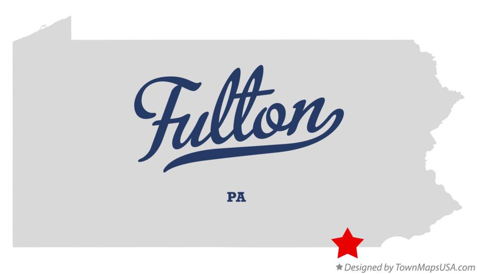 Map of Fulton Pennsylvania PA