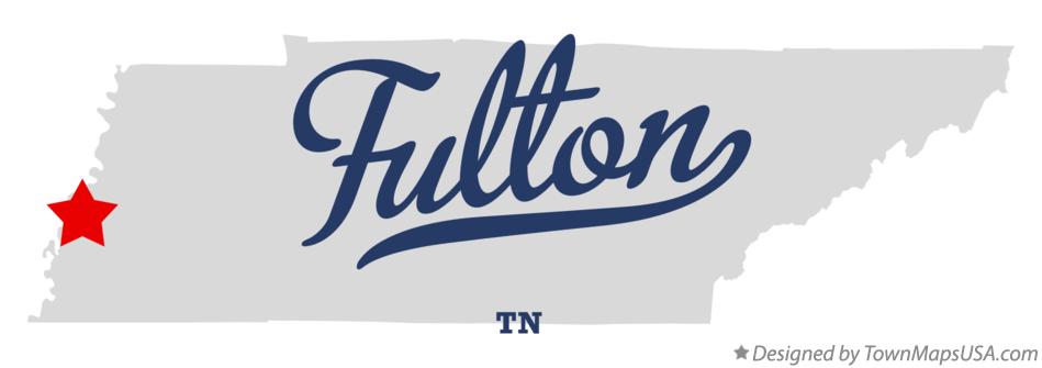 Map of Fulton Tennessee TN