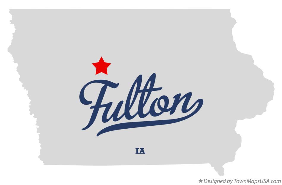 Map of Fulton Iowa IA