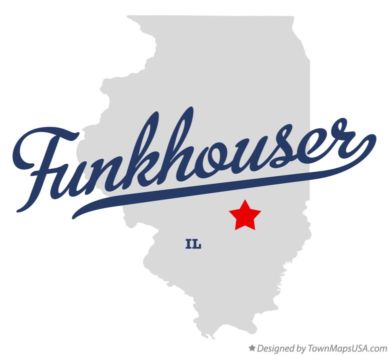 Map of Funkhouser Illinois IL