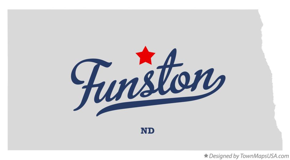 Map of Funston North Dakota ND