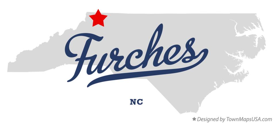 Map of Furches North Carolina NC