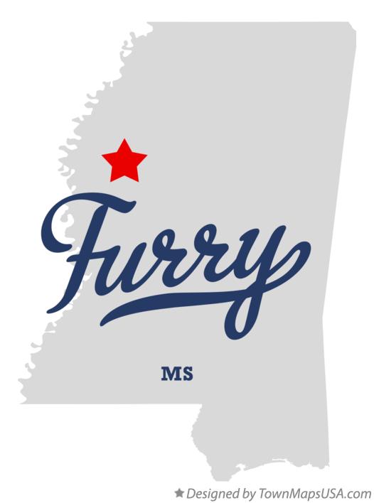 Map of Furry Mississippi MS