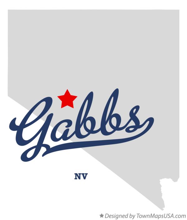 Map of Gabbs Nevada NV