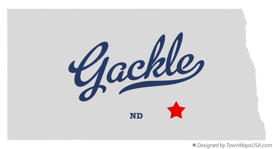 Map of Gackle North Dakota ND