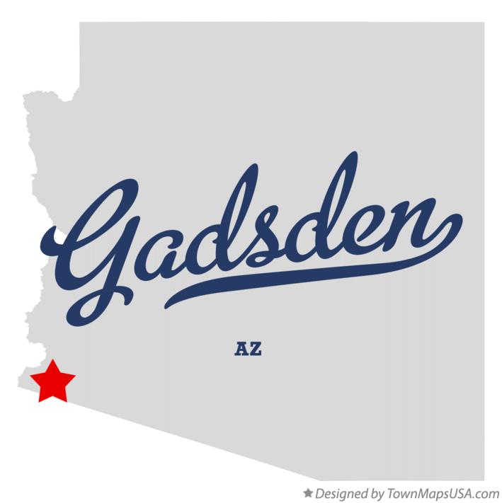 Map of Gadsden Arizona AZ